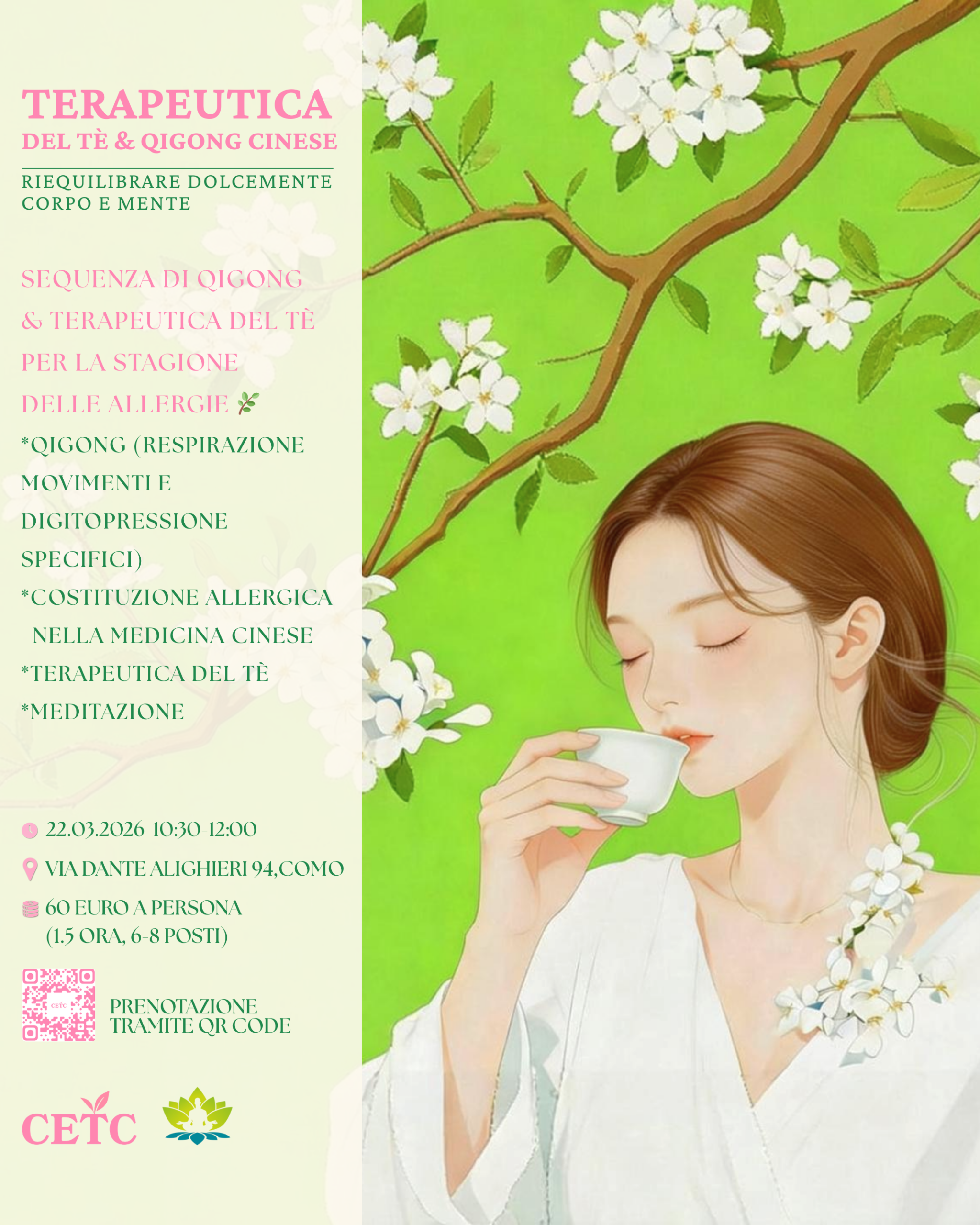 Esperienza Culturale di Terapeutica del Tè Cinese &QiGong(su prenotazione)
